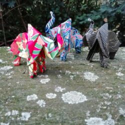Elefant petit en paper Chiyogami