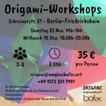 tallers d'origami a Berlin-Friedrichshain al novembre i desembre 2025